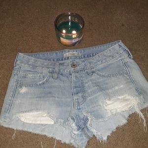 Cut off mini blue Jean shorts
